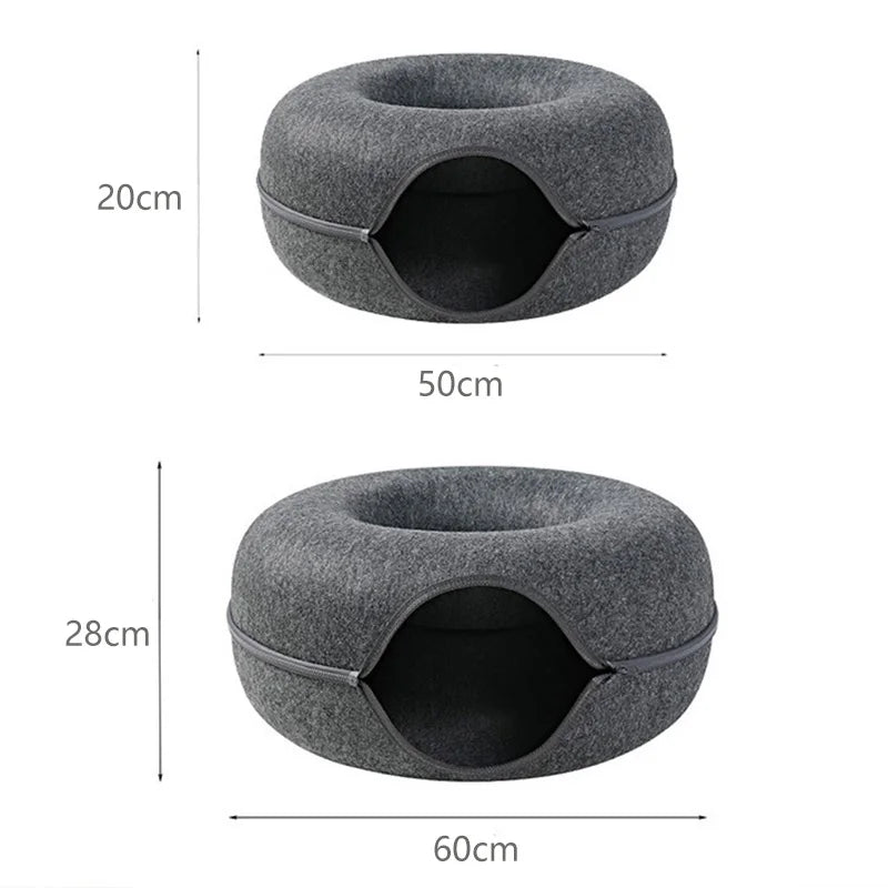 Cozy Tunnel Cat Bed